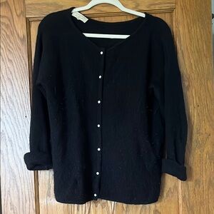 Sezane Black Cardigan Sweater